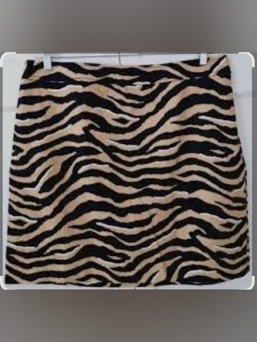 Talbots animal print canvas mini skirt